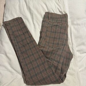Express Plaid Skinny Pants Size 6 Long